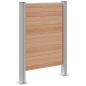 Preview: Mülltonnenzaun Braun 85 x 12 x 115 cm Aluminium und WPC