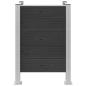 Preview: Mülltonnenzaun Grau 85 x 85 x 115 cm Aluminium und WPC