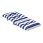 Preview: Outdoor-Kissen 4 stk. Stoff Blau und Weiß 120 x 50 x 7 cm