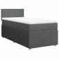 Preview: Boxspringbett mit Matratze Dunkelgrau 90x200 cm Stoff