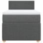 Preview: Boxspringbett mit Matratze Dunkelgrau 90x200 cm Stoff