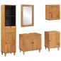 Preview: ARDEBO.de - Badezimmermöbel-Set mit Schubladen 5 pcs Braun Holzwerkstoff
