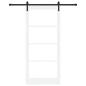 Preview: Schiebetür ORKDAL Weiß und Schwarz 93 x 211 cm