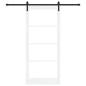Preview: Schiebetür ORKDAL Weiß und Schwarz 93 x 211 cm