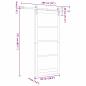 Preview: Schiebetür ORKDAL Weiß 93 x 211 cm Massivholz Kiefer und Glas