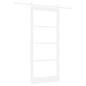 Preview: Schiebetür ORKDAL Weiß 93 x 211 cm Massivholz Kiefer und Glas