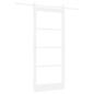 Preview: Schiebetür ORKDAL Weiß 93 x 211 cm Massivholz Kiefer und Glas