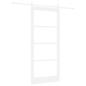Preview: Schiebetür ORKDAL Weiß 93 x 211 cm Massivholz Kiefer und Glas