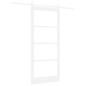 Preview: Schiebetür ORKDAL Weiß 93 x 211 cm Massivholz Kiefer und Glas