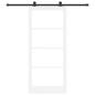 Preview: Schiebetür ORKDAL Weiß und Schwarz 93 x 211 cm
