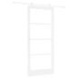 Preview: Schiebetür ORKDAL Weiß 93 x 211 cm Massivholz Kiefer und Glas