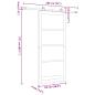 Preview: Schiebetür ORKDAL Weiß 93 x 211 cm Massivholz Kiefer und Glas
