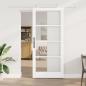 Preview: ARDEBO.de - Schiebetür ORKDAL 93 x 211 cm Massivholz Kiefer und Glas Weiß
