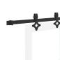 Preview: Schiebetür ORKDAL Weiß und Schwarz 93 x 211 cm