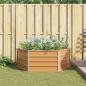 Preview: Hochbeet im Garten Holzoptik 129 x 129 x 45 cm Verzinkter Stahl