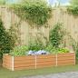 Preview: ARDEBO.de - Hochbeet Hellbraun 240 x 80 x 45 cm Verzinkter Stahl