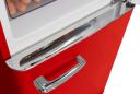 Preview: Amica KGCR 387 100 R Retro Kühl-Gefrierkombination, 55cm breit, 244 L, Automatische Abtauung, LED-Beleuchtung, Flaschengitter, rot
