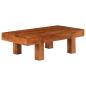 Preview: ARDEBO.de - Couchtisch Massivholz mit Honigfarbenem Finish 100x50x30 cm