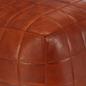 Preview: Pouf Hellbraun 40 x 40 x 40 cm Echtes Ziegenleder
