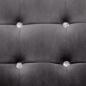 Preview: 2-Sitzer-Sofa mit Armlehnen Dunkelgrau Chrom und Samt