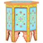 Preview: Beistelltisch Handbemalt Mehrfarbig 38x33x42cm Mango Massivholz