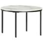 Preview: ARDEBO.de - Couchtisch Weiß und Schwarz Ø65 cm Echter Marmor