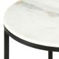 Preview: Couchtisch Weiß und Schwarz Ø65 cm Echter Marmor