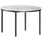 Preview: Couchtisch Weiß und Schwarz Ø65 cm Echter Marmor