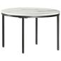 Preview: Couchtisch Weiß und Schwarz Ø65 cm Echter Marmor