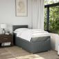 Preview: Boxspringbett mit Matratze Dunkelgrau 90x200 cm Stoff