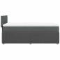 Preview: Boxspringbett mit Matratze Dunkelgrau 90x200 cm Stoff