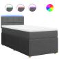 Preview: Boxspringbett mit Matratze Dunkelgrau 90x200 cm Stoff