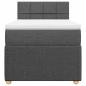 Preview: Boxspringbett mit Matratze Dunkelgrau 90x200 cm Stoff
