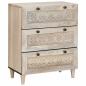 Preview: Sideboard 2 stk. 120 x 33,5 x 75 cm massives Mangoholz Weiß
