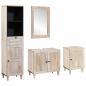 Preview: ARDEBO.de - Badezimmermöbel-Set mit Schubladen 4 pcs Weiß Holzwerkstoff
