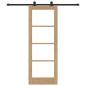 Preview: Schiebetür ORKDAL 73,5 x 198,5 cm Massivholz Kiefer und Glas