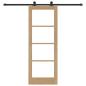 Preview: Schiebetür ORKDAL 73,5 x 198,5 cm Massivholz Kiefer und Glas
