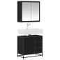 Preview: Badezimmermöbel-Set 2 stk. Schwarz Eichen-Optik 65 x 33 x 60 cm