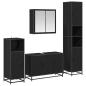 Preview: Badezimmermöbel-Set 4 stk. Schwarz Eichen-Optik 90 x 33 x 60 cm