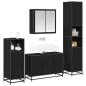 Preview: Badezimmermöbel-Set 4 stk. Schwarz Eichen-Optik 90 x 33 x 60 cm