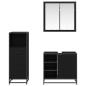 Preview: Badezimmermöbel-Set 3 stk. Schwarz Eichen-Optik 65 x 33 x 60 cm