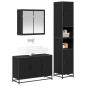 Preview: Badezimmermöbel-Set 3 stk. Schwarz Eichen-Optik 90 x 33 x 60 cm