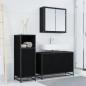 Preview: Badezimmermöbel-Set 3 stk. Schwarz Eichen-Optik 90 x 33 x 60 cm