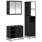 Preview: Badezimmermöbel-Set 3 stk. Schwarz Eichen-Optik 65 x 33 x 60 cm