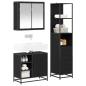 Preview: Badezimmermöbel-Set 3 stk. Schwarz Eichen-Optik 65 x 33 x 60 cm