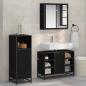 Preview: ARDEBO.de - Badezimmermöbel-Set 3 stk. Schwarz Eichen-Optik 80 x 33 x 60 cm
