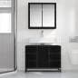 Preview: Badezimmermöbel-Set 2 stk. Schwarz Eichen-Optik 80 x 33 x 60 cm