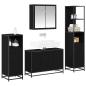 Preview: Badezimmermöbel-Set 4 stk. Schwarz Eichen-Optik 90 x 33 x 60 cm
