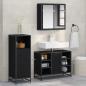 Preview: ARDEBO.de - Badezimmermöbel-Set 3 stk. Schwarz Eichen-Optik 80 x 33 x 60 cm