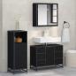 Preview: ARDEBO.de - Badezimmermöbel-Set 3 stk. Schwarz Eichen-Optik 80 x 33 x 60 cm